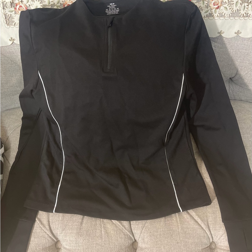 Just USA Black Ski Jacket with White Accents